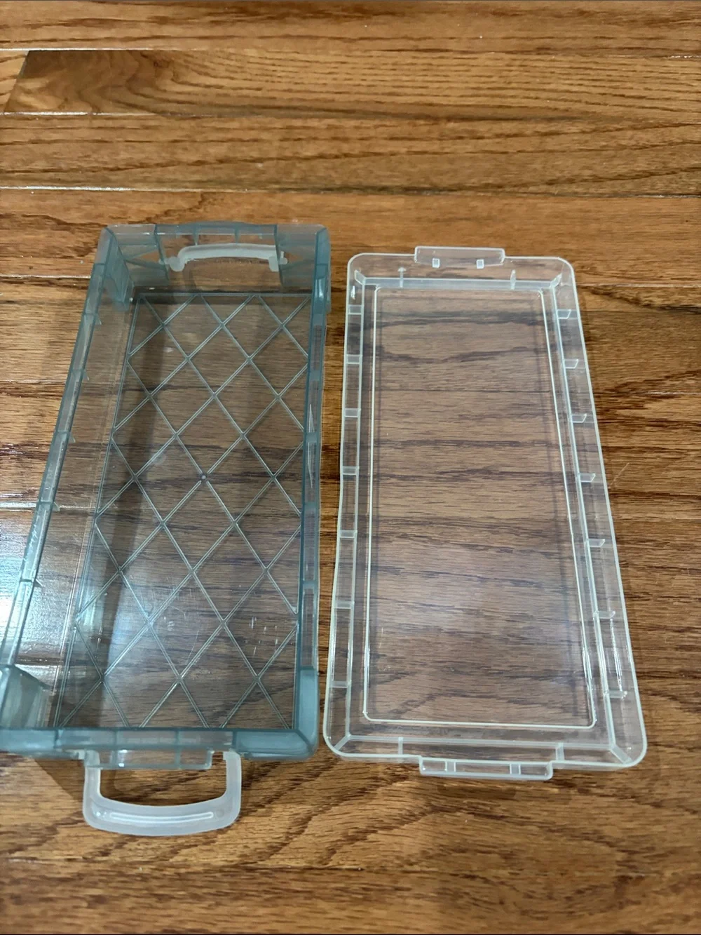 Clear Plastic Under-Shelf Storage Bin with Lid